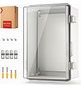 QILIPSU UL94-V0 Outdoor WiFi Enclosure Waterproof Router Junction Box, 11.4"x7.5"x5.5" Pro IP67 E...