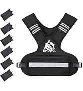 LIONSCOOL Weighted Vest for Men and Women, 4-10LB/11-20LB/20-32LB Adjustable Body Weight Vest wit...