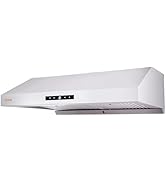 VEVOR Under Cabinet Range Hood, Dual Motors Stainless Steel Permanent Filter, Ductless 30 inch Ki...