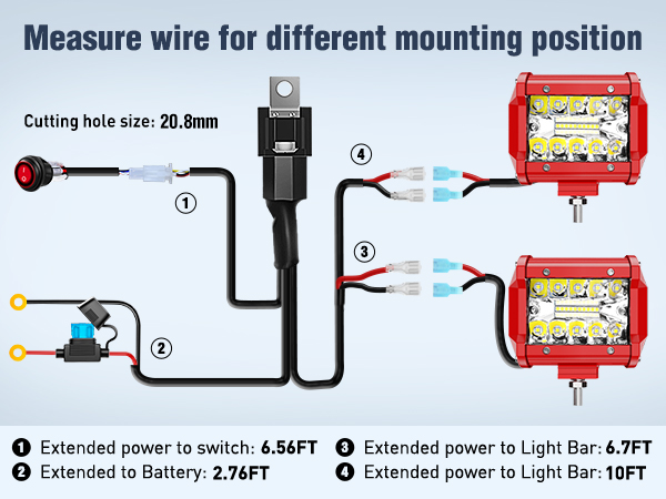 LED Light Bar Triple Row Spot Flood Combo Lights Driving Light Work Light