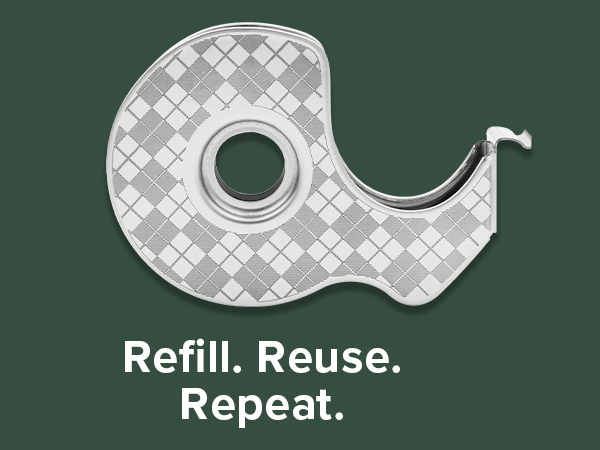 Scotch Stainless Steel Dispesner: Refill. Reuse. Repeat.
