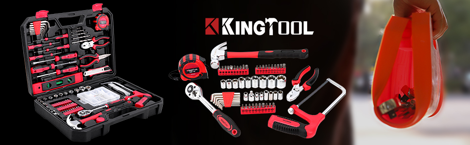 KingTool Home Repair Tool Kit - 226 Piece General Home/Auto Repair Tool Set, Mechanic tool set