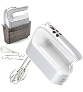 Yomelo 9-Speed Digital Hand Mixer Electric, 400W Powerful DC Motor, Baking Mixer Handheld with Sn...