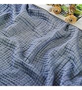 EMME Cotton Muslin Large Throw Blanket Couch Breathable Gauze Soft Lightweight Bed Blankets Adult...