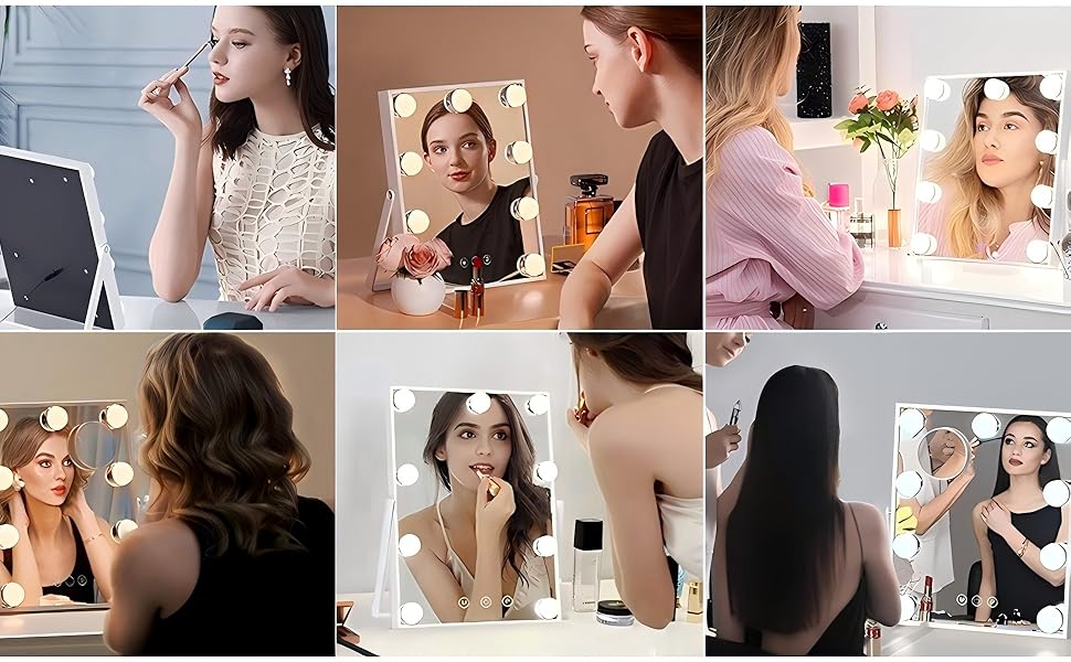 Makeup Mirror with Lights for Desk