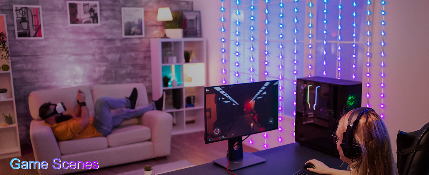 fairy curtain lights curtain twinkle lights smart lights curtain color changing curtain lights