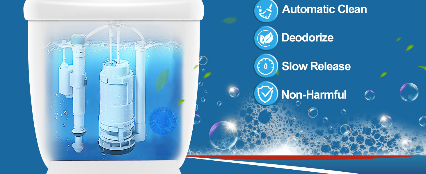 blue toilet bowl tablets
