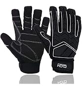 HANDLANDY Anti Vibration Gloves, SBR Padding, TPR Protector, Mechanic Work Gloves