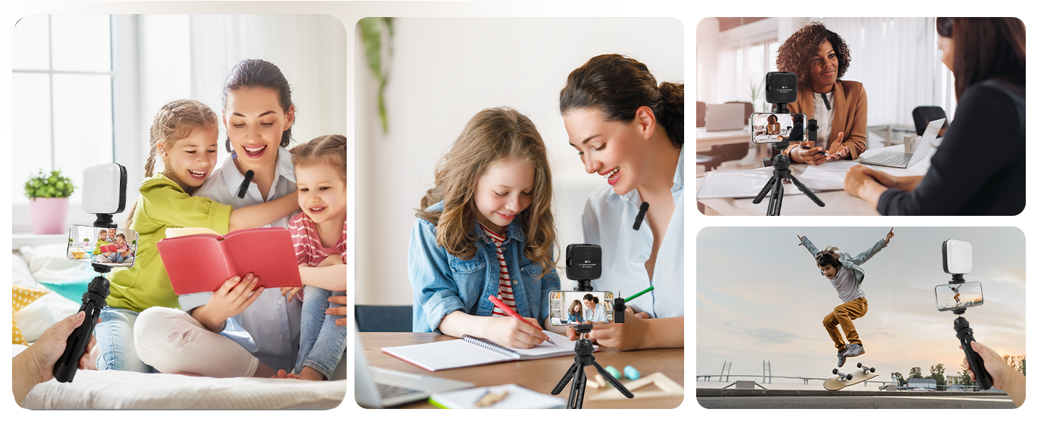 Heliora Vlogging Kit for iPhone, Android with Tripod