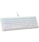 HUO JI Creamy Mechanical Keyboard Wired, Hot Swappable, Pre-lubed Linear Switches, Gasket Structu...