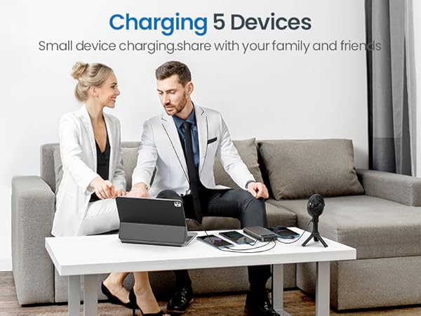 5 Devices Charge simultaneously