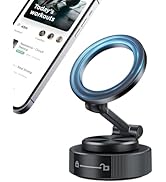 EEEKit Vacuum Magnetic Phone Holder with Suction Cup, 360° Adjustable Suction Phone Mount for Car...