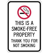 This Is A Smoke-Free Property, Thank You For Not Smoking Sign 