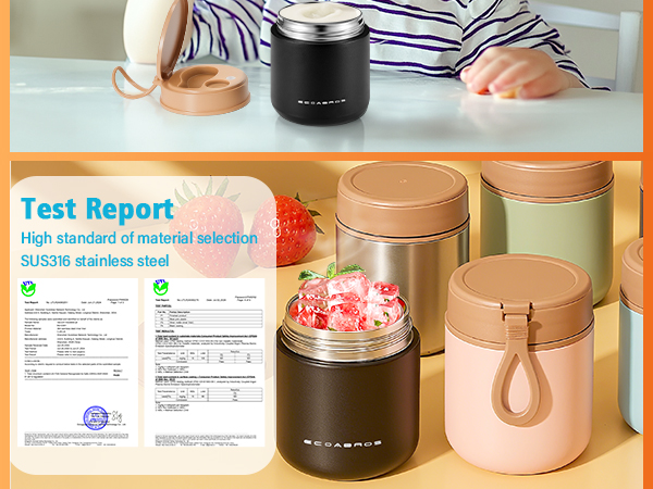 Insulated Food Jar for Kids - 15.2 Oz, Thermo for Hot Food, Soup Thermo, Insulated Food Container