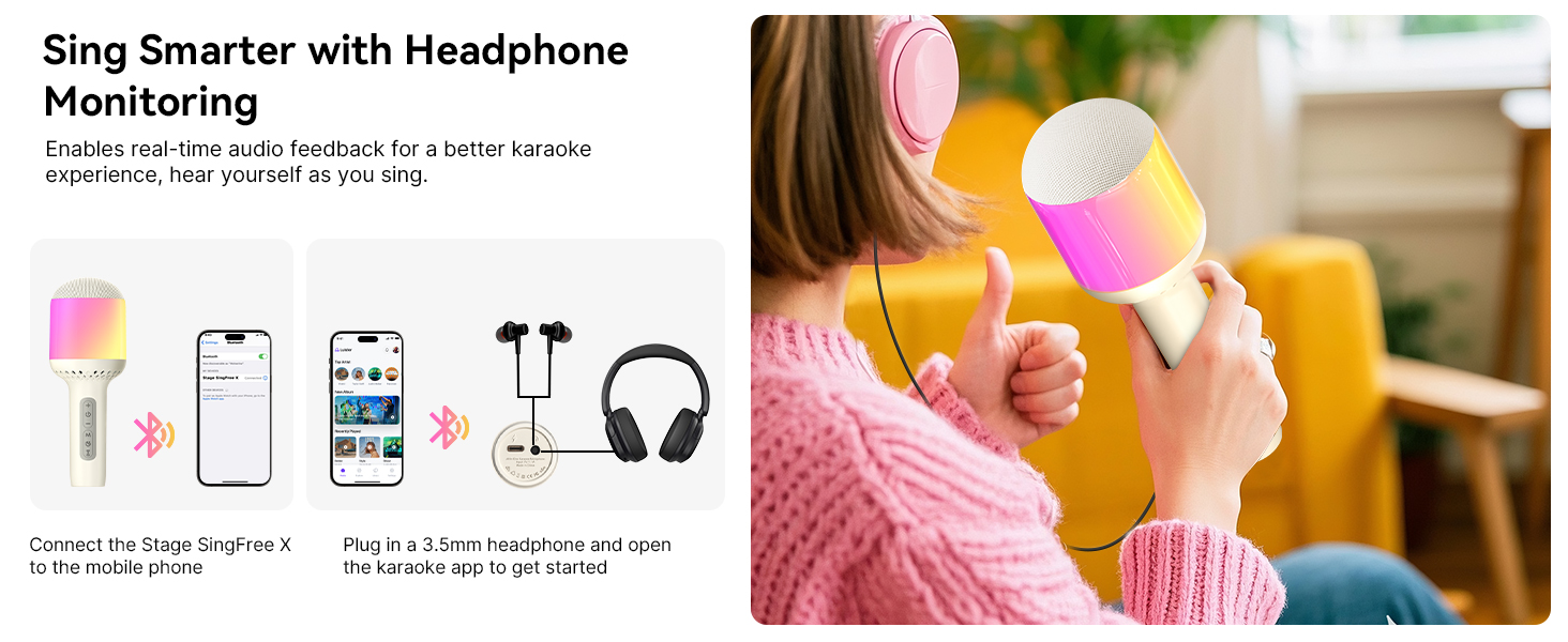 wireless microphone for karaoke, singing, speech pratice