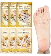 6 Pack Foot Peel Mask Set: 3 Effective Exfoliating Foot Masks for Intensive Callus &amp; Dead Skin Re...