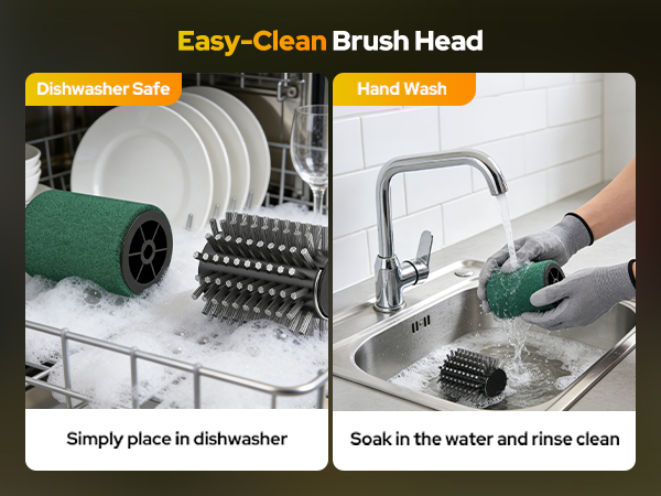 Easy-Clean Brush Head