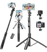 Selfie Stick Phone Tripod with Remote - 60" Extendable Tripod Stand for iPhone Android Camera 360...