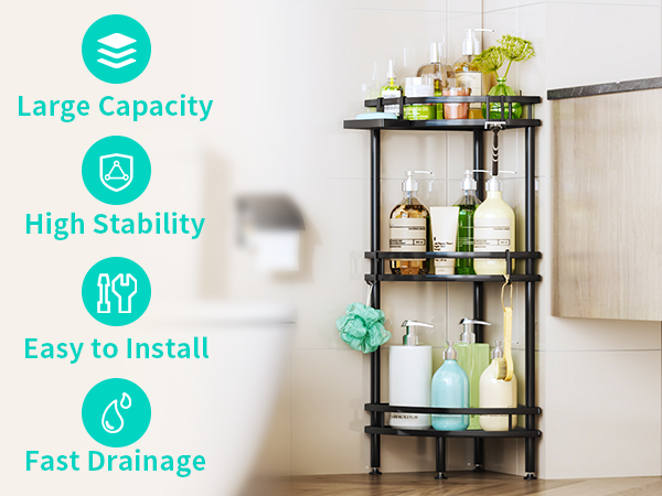 standing corner shower caddy