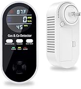 5-in-1 Upgraded Plug in Carbon Monoxide Detector and Natural Gas Detector, KH Alert Portable Carb...