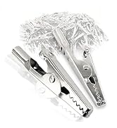 25Pcs 51mm Metal Alligator Clip Spring Clamps test line Crocodile Clip Silver Tone Alligator Clip...