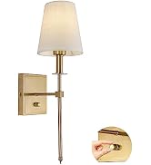 Rizzyluz Gold Wall Sconce Lighting Modern Wall Sconce, Modern Bathroom Vanity Light Fixture Dimma...