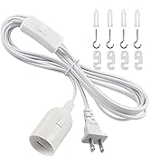 DiCUNO Hanging Lantern Extension Cord Cable, E26/E27 Pendant Light Socket On Off Inline Cord Swit...