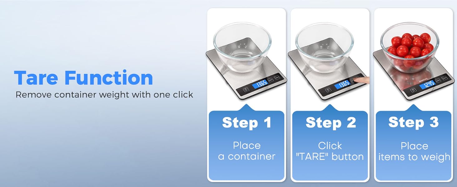 BAKFEE Food Scale, 33 lb Kitchen Scale