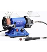 SainSmart Mini Bench Grinder and Polisher, 3-inch Table Grinder with Variable Speed, Jewelry Poli...