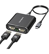 DGYBDFC USB C to Dual HDMI Adapter for 2 Monitors Dual 4K@60Hz Extended Display Type C to HDMI Sp...