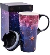 Topadorn Ceramic Travel Mug Coffee Cup with Sealed Lid &amp; Gift Box, 17 OZ Coffee Mug for Latte &amp; H...