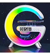 Wireless Speaker Charger Light,LED Bedside Lamp 4-in-1 Alarm Clock,Mood Light, Speaker &amp; Wireless...