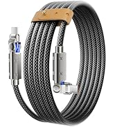 Haiteron Upgraded 60W USB C Cable 10FT,180°Rotation Long USB C to USB C Fast Charging Cable, Nylo...