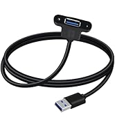 YINGAYOU USB 3.0 Extension Cable 5Gbps Transmission Rate USB 3.0 Male to Female Cable with Panel ...