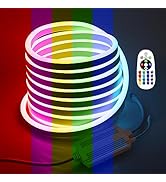 Samsion 5M RGB LED Neon Rope Lights 16.4FT Outdoor Waterproof Neon LED Strip Light AC 110V~130V M...