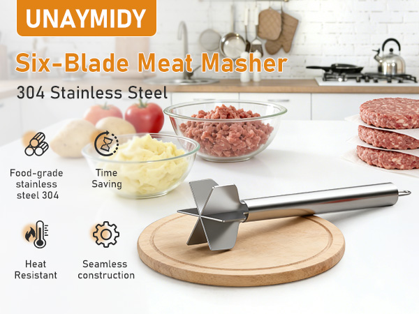 Stainless Steel Meat Chopper &amp; Masher