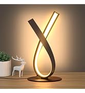 NUÜR Modern Table Lamp, Stepless Dimmable LED Spiral Lamp for Living Room, Contemporary Nightstan...
