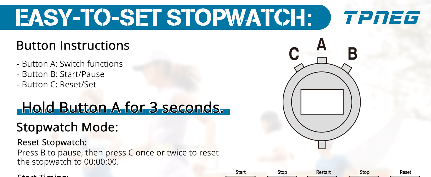 Easy-to-use simple stopwatch