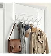 Peasulin Over The Door Hooks, Sturdy Door Hanger, Large Over The Door Towel Rack with 12 Hooks, H...
