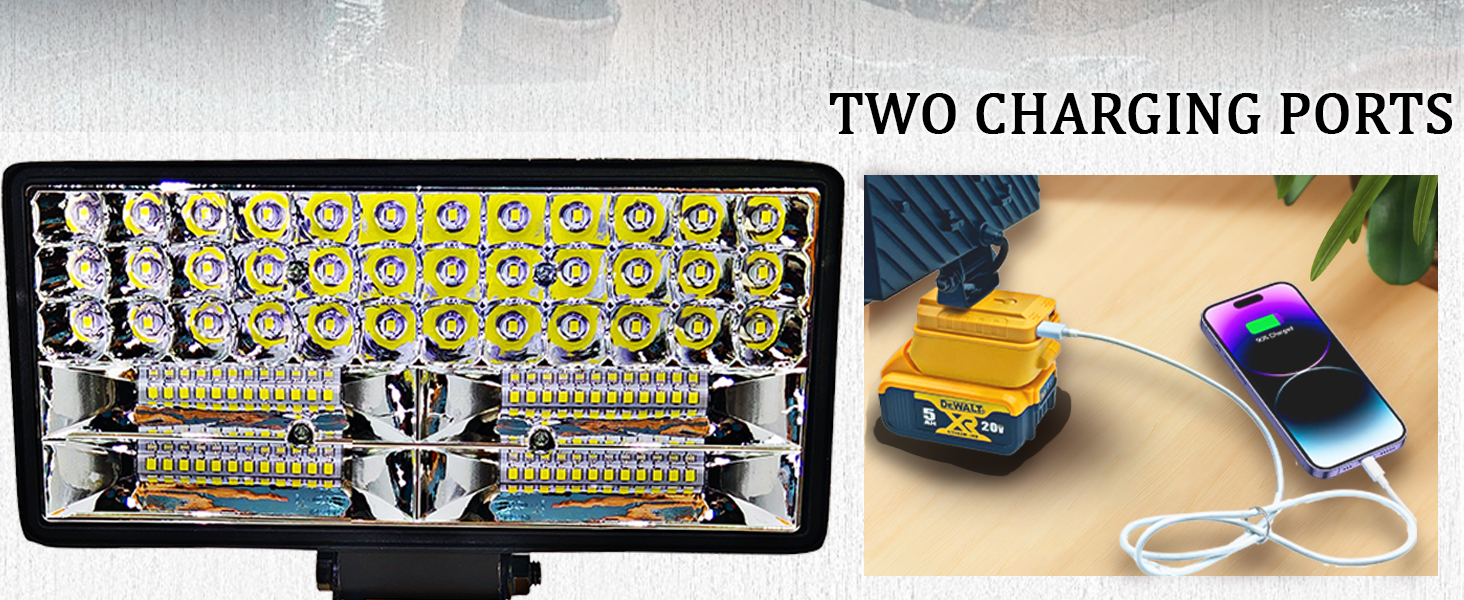  LED work light dewalt battery light 20v 18v Max tools