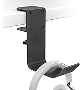 tiebutie Universal Metal Headphone Holder Hook Hanger Headset Holder Stand Under Desk with Adjust...