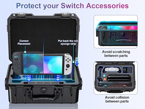 Large capacity travel case for Switch 2/Switch