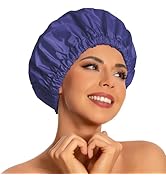 Shower Cap for Women, Reusable Large Waterproof Shower Bonnet Washable Elastic Band Bath Hair Hat...