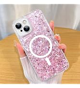 ZIYE Designed for iPhone 15 Case Magnetic Glitter-6.1 Inch Bling Cases for Women Girls Sparkle Lu...