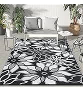 GENIMO Lightweight Plastic Outdoor Rug Waterproof, 5' x 8' Reversible Patio Plastic Straw Camping...
