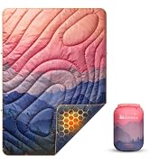 Gonex Camping Blanket with Aero-Warmth Breathable Layer - Puffy Printed Packable Blanket, Ultrali...