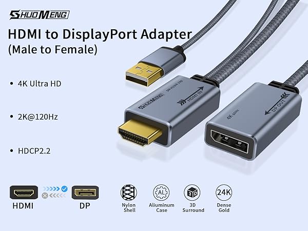 hdmi to displayport adapter