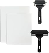 UCEC 4 Pack Gel Printing Plates Kit – Includes 8x10 &amp; 5x7 Inch Plates and 2.4 &amp; 4 Inch Brayer Rol...
