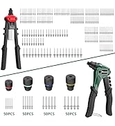 JiGiU Pop Rivet Gun Rivet Gun Set Rivet Tool Kit Heavy Duty Hand Riveter Professional Rivet Tool ...