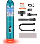 Mayking 5-in-1 Car Vacuum Portable Cordless, Handheld Vacuum with White LED &amp; Red LED Flash, 115W...